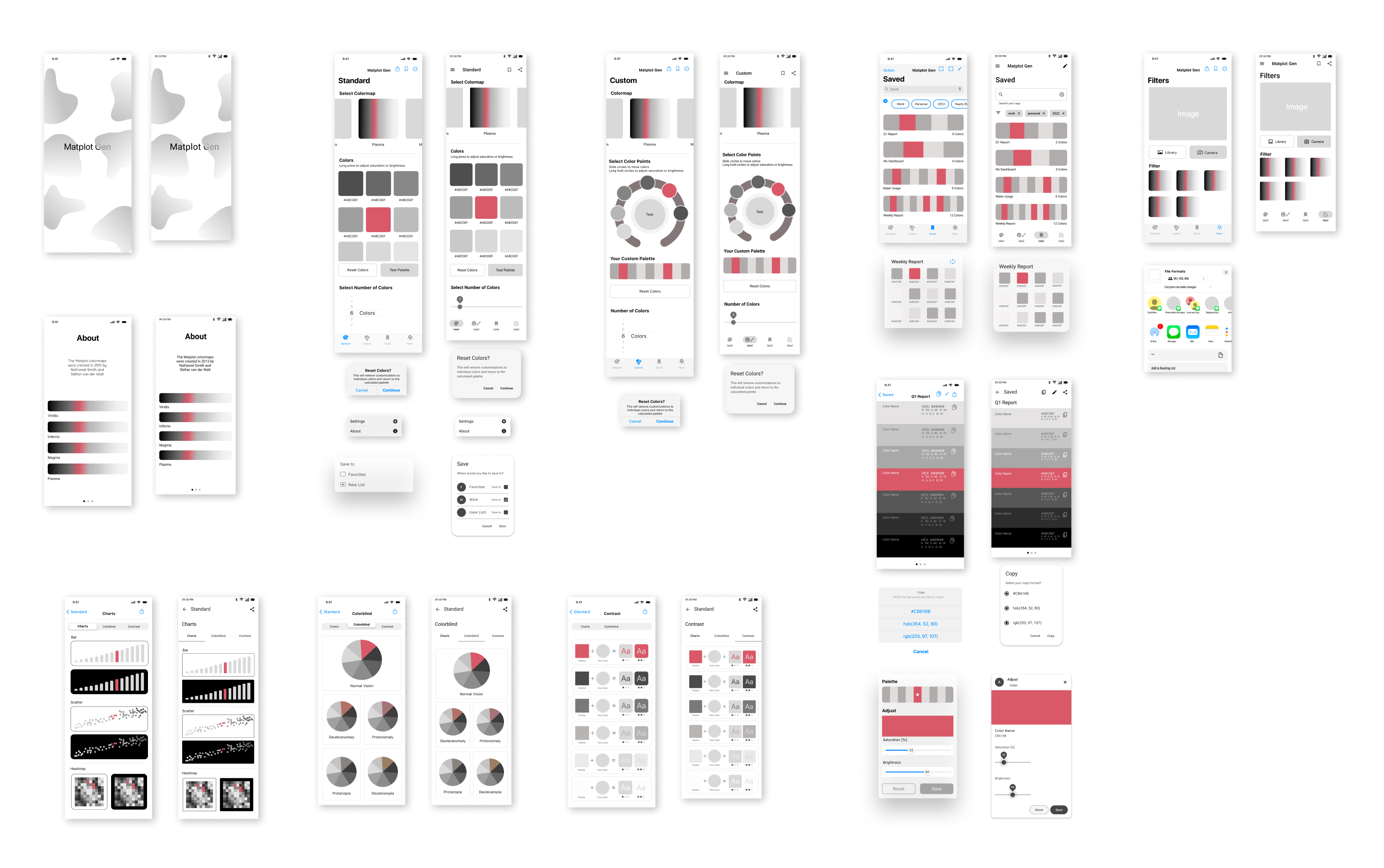 New screen designs based on apps from the app store